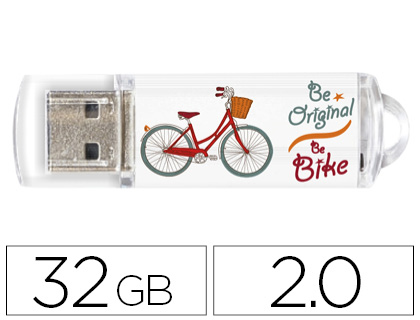 MEMORIA USB TECHONETECH FLASH DRIVE 32 GB 2.0 BE BIKE