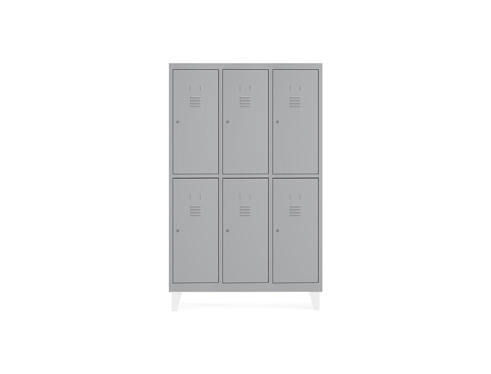 TAQUILLA METALICA ROCADA 300 3 MODULOS X 2 PUERTAS GRIS 910X500X1800 MM