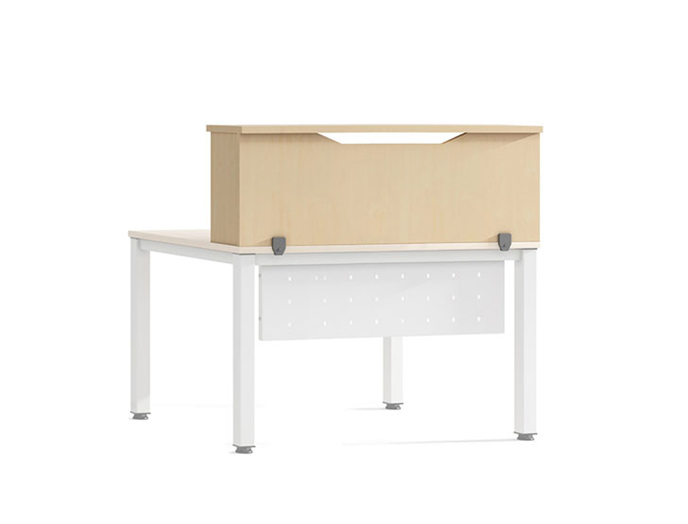MOSTRADOR DE ALTILLO ROCADA VALIDO PARA MESAS WORK METAL EXECUTIVE 100X30X40 CM ACABADO AA01 HAYA/HAYA