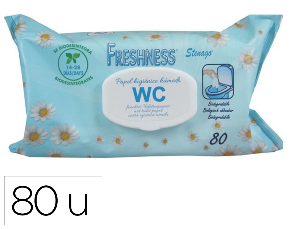 TOALLITA HUMEDA VIVO PARA WC PAQUETE CON TAPA DE 60 UNIDADES