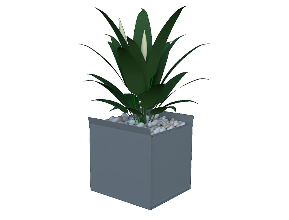 JARDINERA METALICA SIE PARA PLANTAS ARTIFICIALES 350X330X300 MM