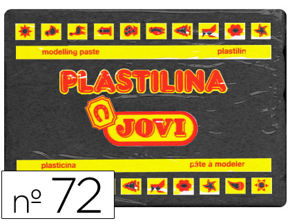 PLASTILINA JOVI 72 NEGRO -UNIDAD -TAMAO GRANDE