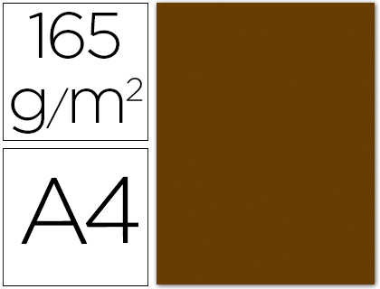 PAPEL COLOR LIDERPAPEL A4 165GR MARRON PERGAMINO PAQUETE DE 9 HOJAS