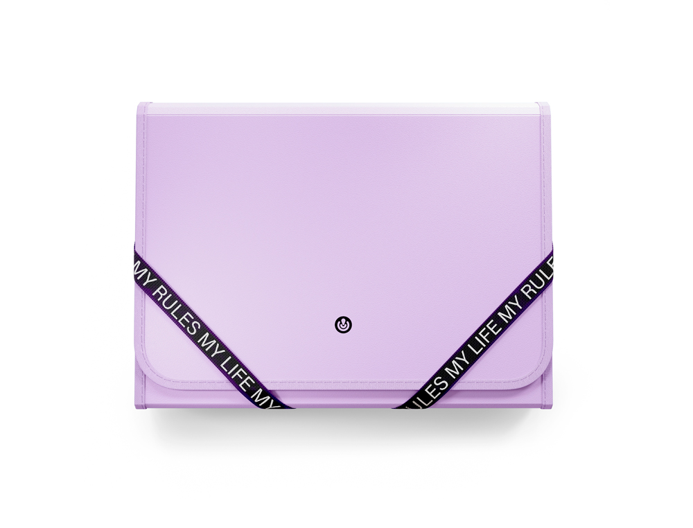 CARPETA CARCHIVO MY RULES CLASIFICADORA ACORDEON 13 DEPARTAMENTOS POLIPROPILENO CON GOMAS FOLIO COLOR MALVA