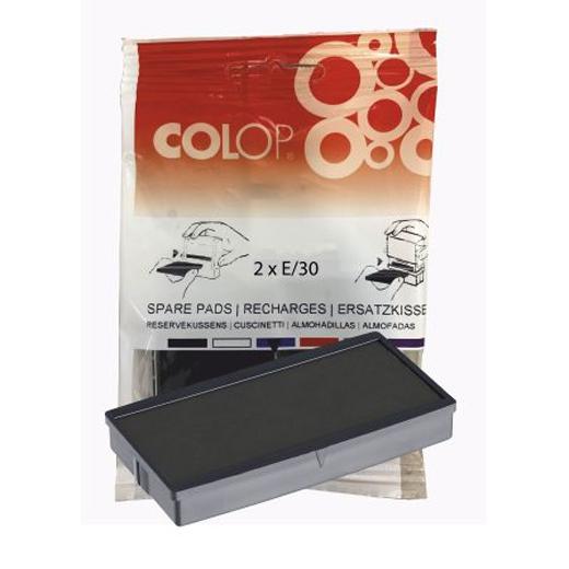 ALMOHADILLA COLOP E/30 NEGRO BLISTER 2 UNIDADES 
